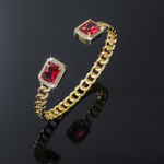 Offenes Rubin-Armband Veloria in Gold