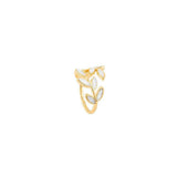 Verstellbarer Ring mit weißem Opal in Gold – Ansicht 3