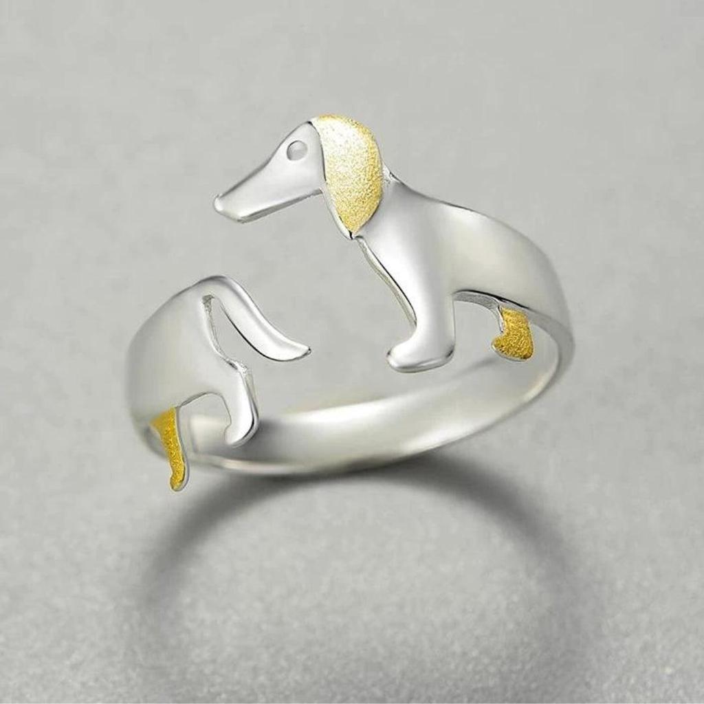 Verstellbarer Weißgoldring