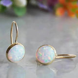 Vintage-Ohrringe in Gold mit Opal