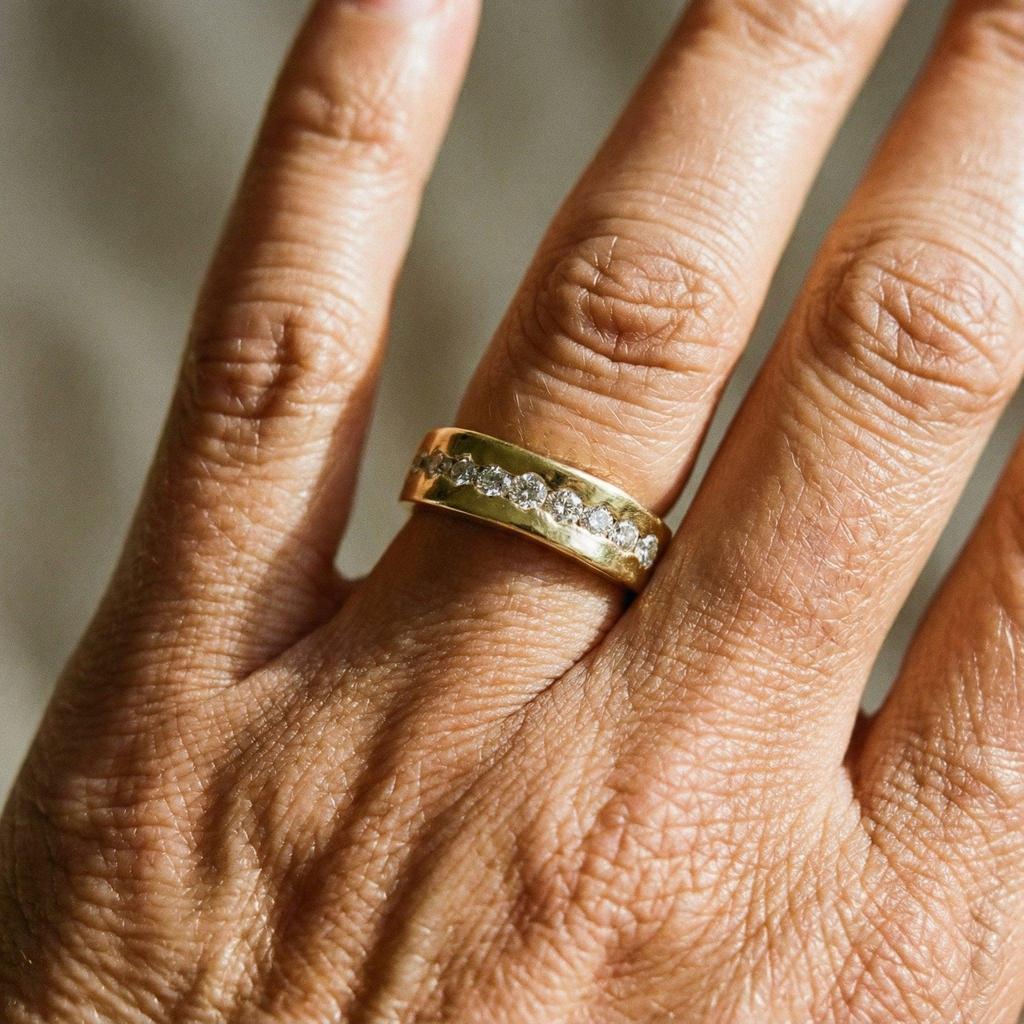 Vintage-Ring in Gold mit Zirkonia – Ansicht 2