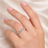 Vintage-Ring mit blauen und goldenen Glassteinen – Ansicht 2