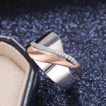 Zweifarbiger Ring in Weißgold und Roségold