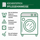 Rutschfester Küchenteppich – Pferden in Aquatönen