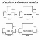 Gesteppter Sofabezug – mit lächelndem Schneemann