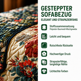 Gesteppter Sofabezug – mit kleinen Pfotenabdrücken
