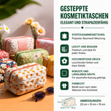 Gesteppte Kosmetiktasche mit Sukkulenten