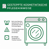 Gesteppte Kosmetiktasche mit rustikaler Sonnenblume