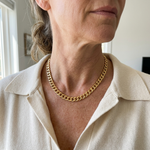Kubanische Gliederkette mit großen Gliedern in Gold, Ansicht 3