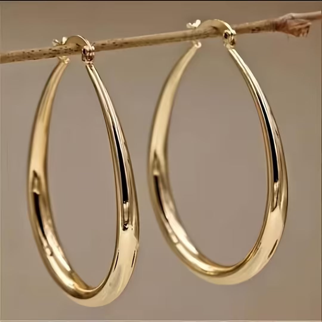 Tropfen-Creolen in Gold