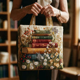 Handgefertigte Stepptasche – Zartes Blütenmuster