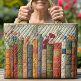 Handgefertigte Stepptasche – Verzauberte Bibliothek