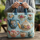Handgefertigte Stepptasche – Blütenmuster