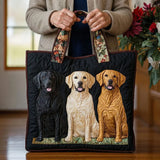 Handgefertigte Stepptasche – Drei Labradore
