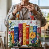 Handgefertigte Stepptasche – Blütenbibliothek