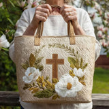Handgefertigte Stepptasche – Heiliges Kreuz
