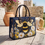Stepptasche Biene & Blume – gesteppte Henkeltasche für Damen