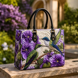 Stepptasche Blumen & Kolibris – gesteppte Henkeltasche für Damen
