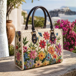 Stepptasche Blumenwiese – gesteppte Henkeltasche für Damen