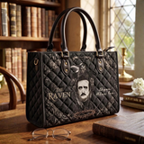 Stepptasche Dunkelromantischer Rabe – gesteppte Henkeltasche für Damen