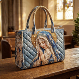 Stepptasche Gebet zur Jungfrau Maria – gesteppte Henkeltasche für Damen