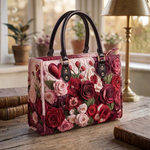Stepptasche Herz & Rose – gesteppte Henkeltasche für Damen