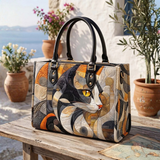 Stepptasche Kunstkatze II – gesteppte Henkeltasche für Damen