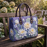 Stepptasche Lotus & Iris – gesteppte Henkeltasche für Damen