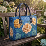 Stepptasche Pfingstrosen – gesteppte Henkeltasche für Damen