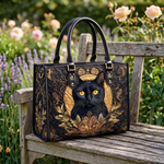 Stepptasche Schwarze Katze – gesteppte Henkeltasche für Damen