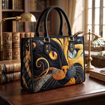Stepptasche Schwarze Katze II – gesteppte Henkeltasche für Damen