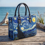 Stepptasche Sternennacht – gesteppte Henkeltasche für Damen