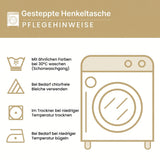Stepptasche Weiße Magnolien – gesteppte Henkeltasche für Damen