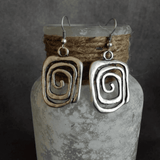 Vintage-Spiralohrringe in Silber