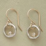 Ohrhänger mit Ring und kleinem Zirkonia
