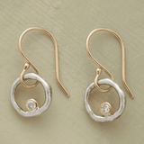 Ohrhänger mit Ring und kleinem Zirkonia