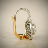 Vintage-Ohrringe mit Zirkonia in Gold und Silber, Ansicht 3