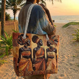 Handgefertigte Strandtasche – Strahlende Königinnen
